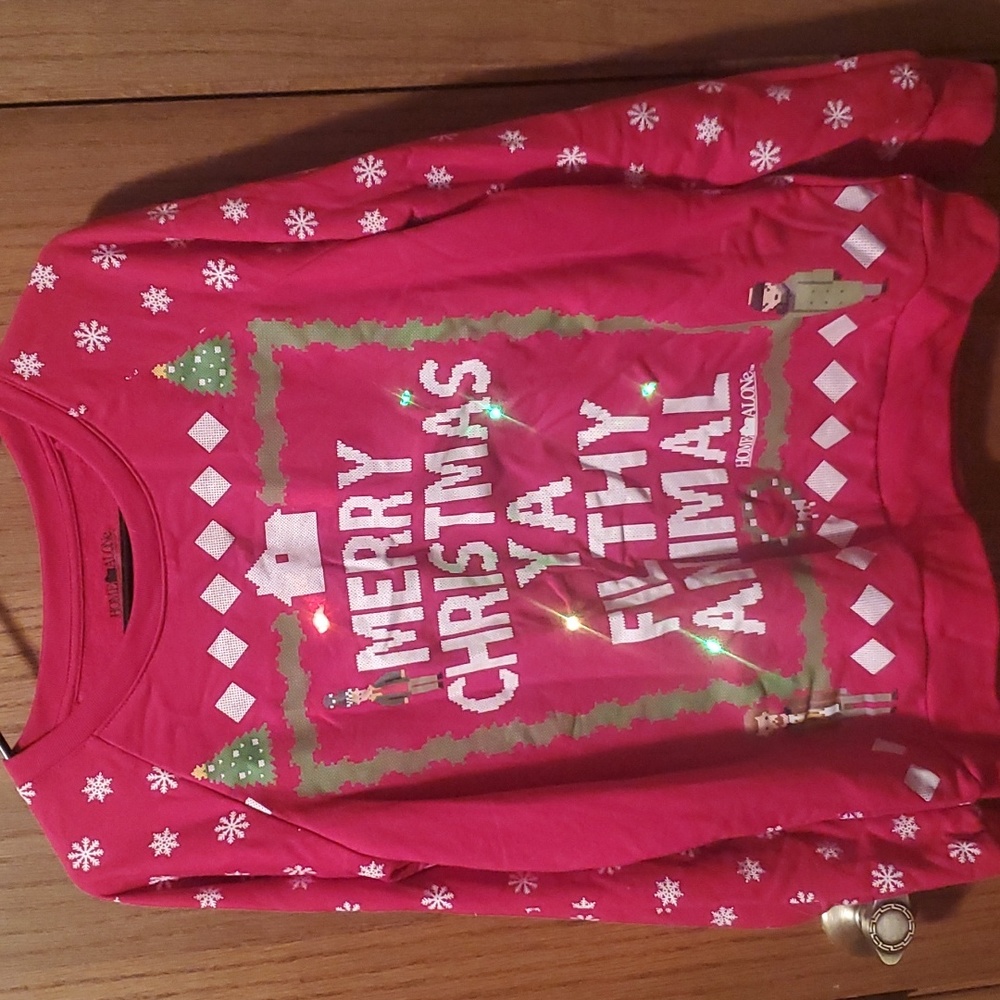 Size L Light Up Christmas Sweater WORN ONCE - Picture 4 of 5